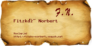Fitzkó Norbert névjegykártya