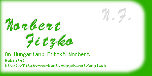 norbert fitzko business card