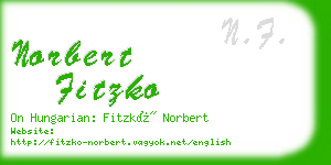norbert fitzko business card